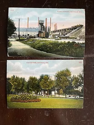 MAYVILLE WI - Blast Furnace Foster Park 1908 1910 129-54 • $5