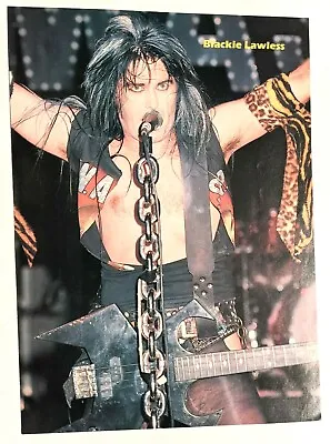 W.a.s.p. / Blackie Lawless Live / Magazine Full Page Pinup Poster Clipping (8) • $12.99