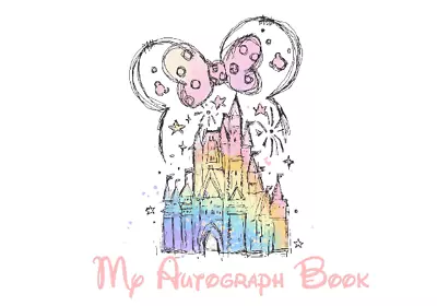 A6 / A5 Personalised Minnie Mickey Castle Disney Inspired Autograph Memory Book • £6.98