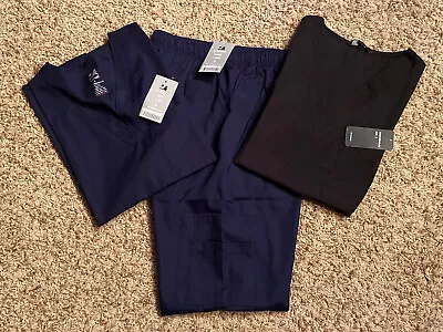 NWT Dagacci Medical Unisex Uniform Set Sz S Color Blue & 1 Just Love Top Sz S • $21.99