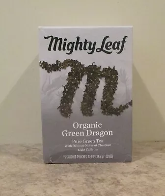 Mighty Leaf Whole Leaf Tea Organic Green Dragon Green Tea - 15 Pouches - Sealed • $12.99