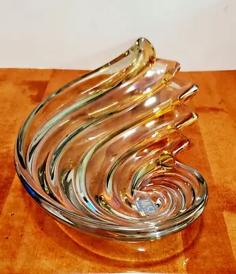 MIKASA Original Walther-Glass Colored Crystal Wave Fruit Bowl 330mm 13” X 7  • $19.99