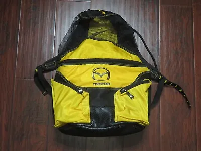 Vintage Mazda PicnicTime Bag Backpack Pre Owned Yellow Rare • $49.99