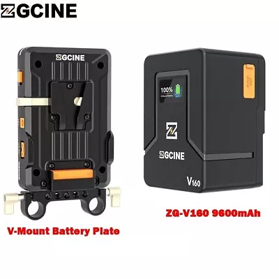 $239 • Buy ZGCINE ZG-V160 9600mAh V-Mount Battery + Battery Plate For Continuous Lighting