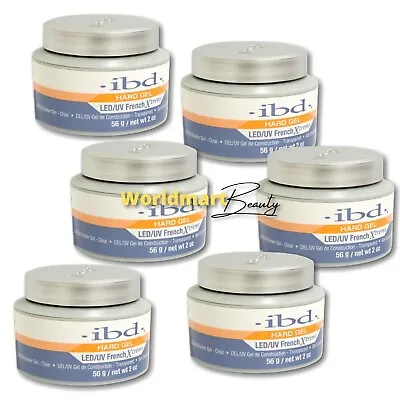 6x IBD Gel Builder CLEAR French Xtreme 56g/2oz LED/UV Hard Builder Gel • $107.88