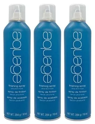 3 Pack! New Aquage Finishing Spray Ultra-firm Hold 10 Oz Hairspray Original Blue • $42.95