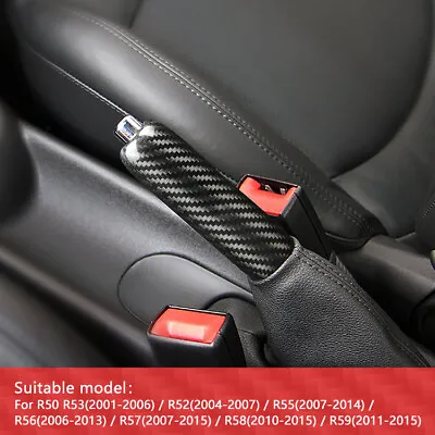 Carbon Fiber Handle Hand Brake Cover Trim For Mini Cooper R50 R52 R53 R55 R56/57 • $46.08