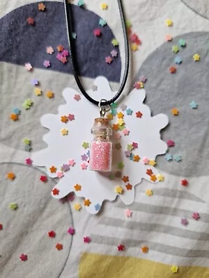 Handmade Fairy Dust In A Glass Bottle Necklace • £10