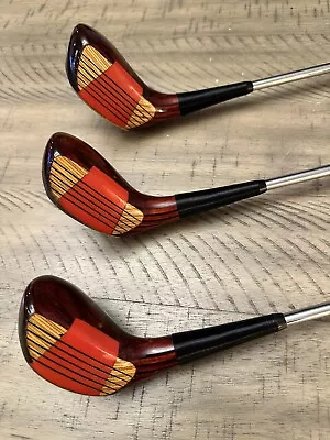 Vintage Wooden Golf Clubs - Spaulding 1 3 & 5 • $64