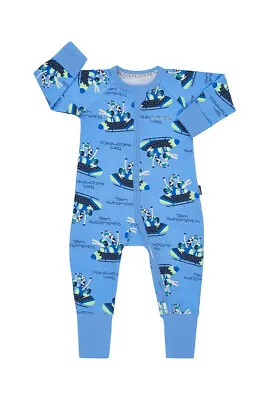 Bonds Baby Long Sleeve Zip Zippy Wondersuit Romper Sizes 00 0 Colour Blue • $12.99