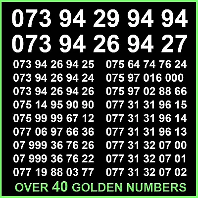 £16.99 • Buy Easy Remember Mobile Number VIP Gold SIM Card Platinum Business Silver Diamond