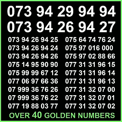 £16.99 • Buy Easy Remember Mobile Number VIP Gold SIM Card Platinum Business Silver Diamond