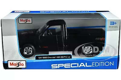 1993 Chevrolet 454 Ss Pickup Truck Black 1/24 Diecast Model Car By Maisto 32901 • $17.99