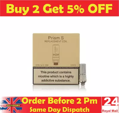 Innokin Prism S Pro 0.9 Ohm Coil For Innokin Endura T20S Pack Of 5 100%Authentic • £9.95