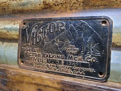 Vintage Victor Sign Cast Iron Rca Victrola Nipper Dog Music Taking Machine 8  • $168.64