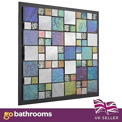 Metallic Mosaic Tile Glass Stone Bathroom Kitchen Splashback Mesh Tile 30x30cm • £13.98