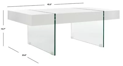 Safavieh  Glass Leg Modern Coffee Table Reduced Price 2172706202 COF7001A • $173