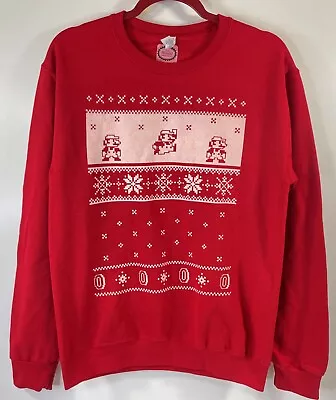 Super Mario Bros Ugly Chrismas Sweater Pullover Sweatshirt Adult Size S Pixel • $19.99