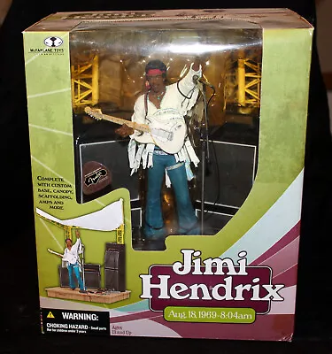 2003 McFarlane Toys Jimi Hendrix 1969 Woodstock Concert Action Figure *Open Box* • $41