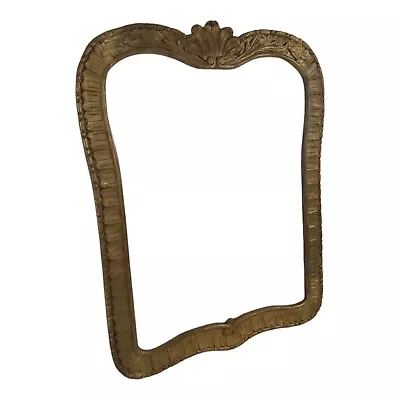 Vintage Baroque Picture Frame Mirror Gesso Rococo Art Nouveau Carved Oak Wood • $100