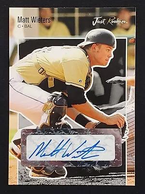 2007 Just Minors Just Rookies Matt Wieters #JR-62 Auto Black Edition 2/10 • $30