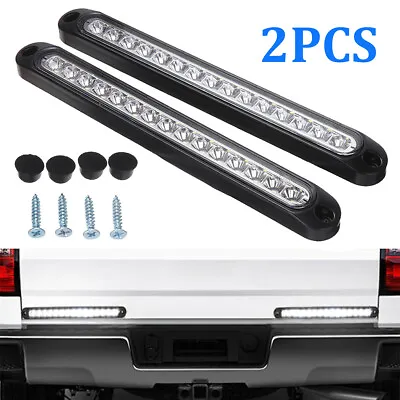 $16.99 • Buy 2 White 10  LED Tail Lights Surface Mount Truck Trailer Backup Reverse Light Bar