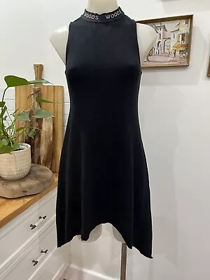 Viktoria Woods Logo High Neck Swing Dress Size 4 Petite Black Sonnet Dress • $12