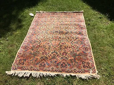 Vintage Karastan Wool Rug Kirman Pattern 759 Size 4' 3  X 6' • $395