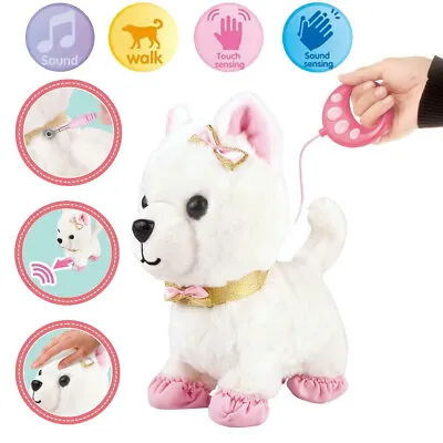 Interactive Electronic Dog Toy W/Lead Walking Voice Touch Sensing Function Gift • £19.75
