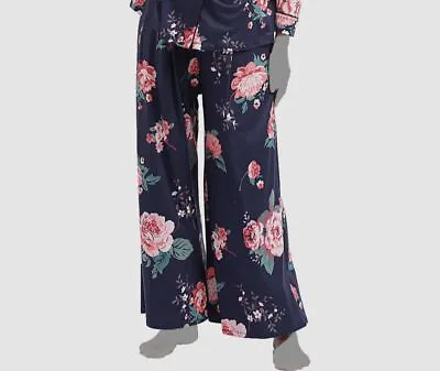 $49 Kimi + Kai Maternity Women's Black Floral Print Pajama Pants Size M • £15.18