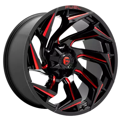 15 Inch Black Red Wheels Rims Fuel D755 D75515808337 15x8  6x5.5 Lug Set Of 4 • $1036