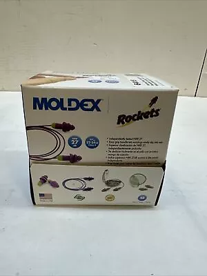 Moldex 6415 Rocket Reusable Earplugs Corded NRR 27 Blue 50 Pck • $17.99