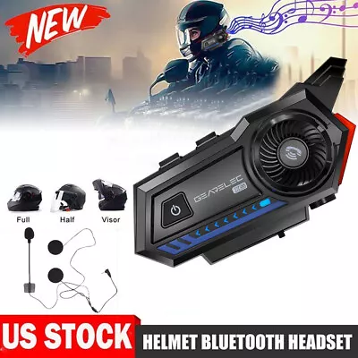 Wireless Bluetooth 5.1 Motorcycle Helmet Headset Headphone FM Speaker Hands-free • $19.59