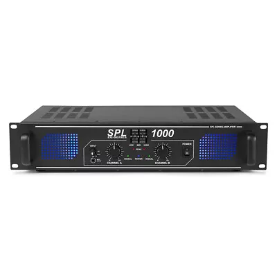 Skytec SPL-1000W Power Amplifier DJ Disco Party Home Audio HiFi Stereo Amp Aux • £120