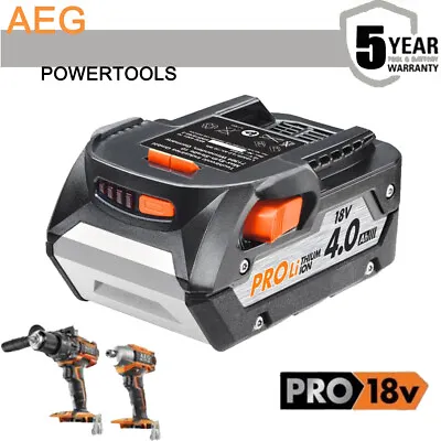 $40.98 • Buy 18V Battery For RIDGID AEG A18FB4 Battery 18V 4.0AH R840087 Cordless Tools -New