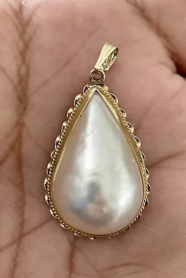 14KT Mabe Pearl Pendant (S48) • $325