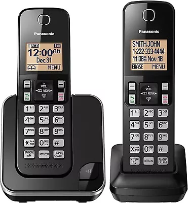 Panasonic KX-TGC352 DECT 6.0 2-Handset Expandable Cordless Phone With Caller ID • $28.49