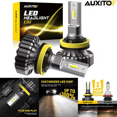 AUXITO H11 LED Headlight Kit Low Beam Bulb Super Bright 6500K Cool White 80000LM • $21.72