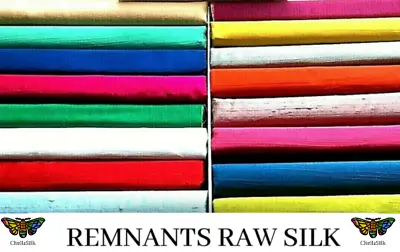 REMNANTS RAW SILK COTTON 90 VIBRANT COLORS  Size  30 X 50 Cm @£ 4.99 Each • £4.99