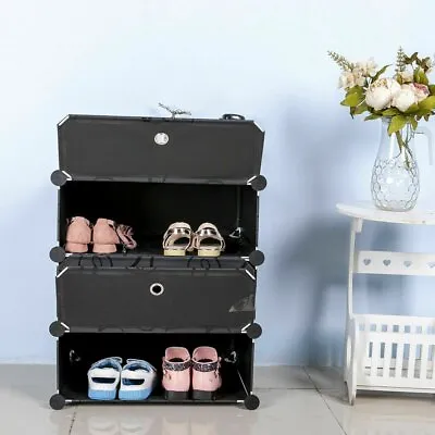 $17.90 • Buy 3 Tier Shoe Cabinet Shoe Rack Storage Cabinet Organiser DIY Storage Shelf Closet