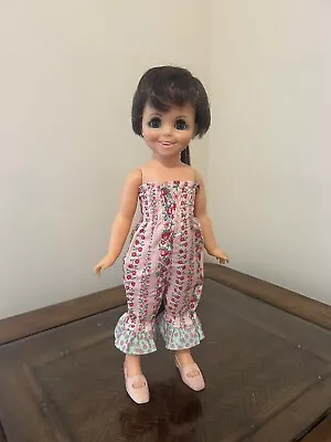 Vintage 1970 Ideal Crissy Velvet Mia Dina Doll Custom Strapless Romper Outfit • $22