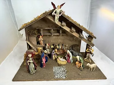 Vintage Sears 14Pc Nativity Set 97904 Made In Italy Manger Baby Jesus • $55