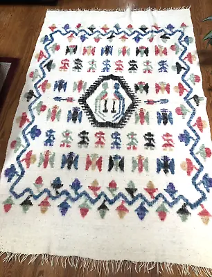 Vintage Wool Tribal Aztec Thunderbirds Southwest Blanket • $17.98