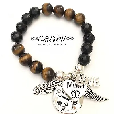 Gift For Mum Thanks Bracelet Friendship Love You To The Moon And Back Bracelet • $27.95