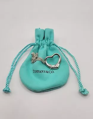 Tiffany & Co. Elsa Peretti 925 Open Heart Necklace Signed 18” W/Pouch • $129.99