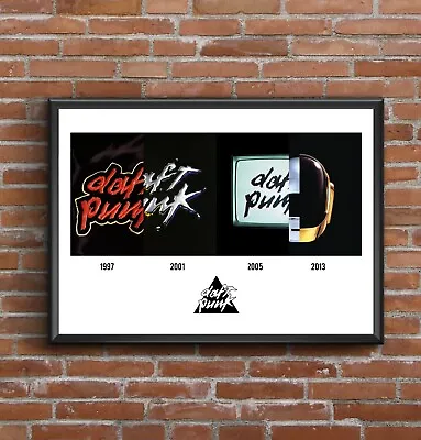 Daft Punk - Discography - Multi Album Art Poster Print - Great Christmas Gift • £17