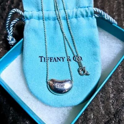 Tiffany & Co. Bean Large Necklace Pendant Sterling Silver Elsa Peretti Japan • $138.50