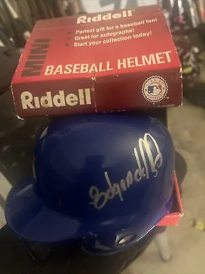 Riddell New York Mets Rawlings Edgardo Alfonso Signed Mini Batting Helmet • $59.99