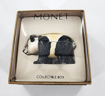 MONET Trinket Box PANDA BEAR Collectible Enamel Keepsake NIB  • $24.99