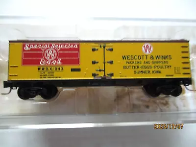 Micro-Trains # 51800860 Wescott & Winks 40' Wood Reefer Poultry & Egg Z Scale • $29.95